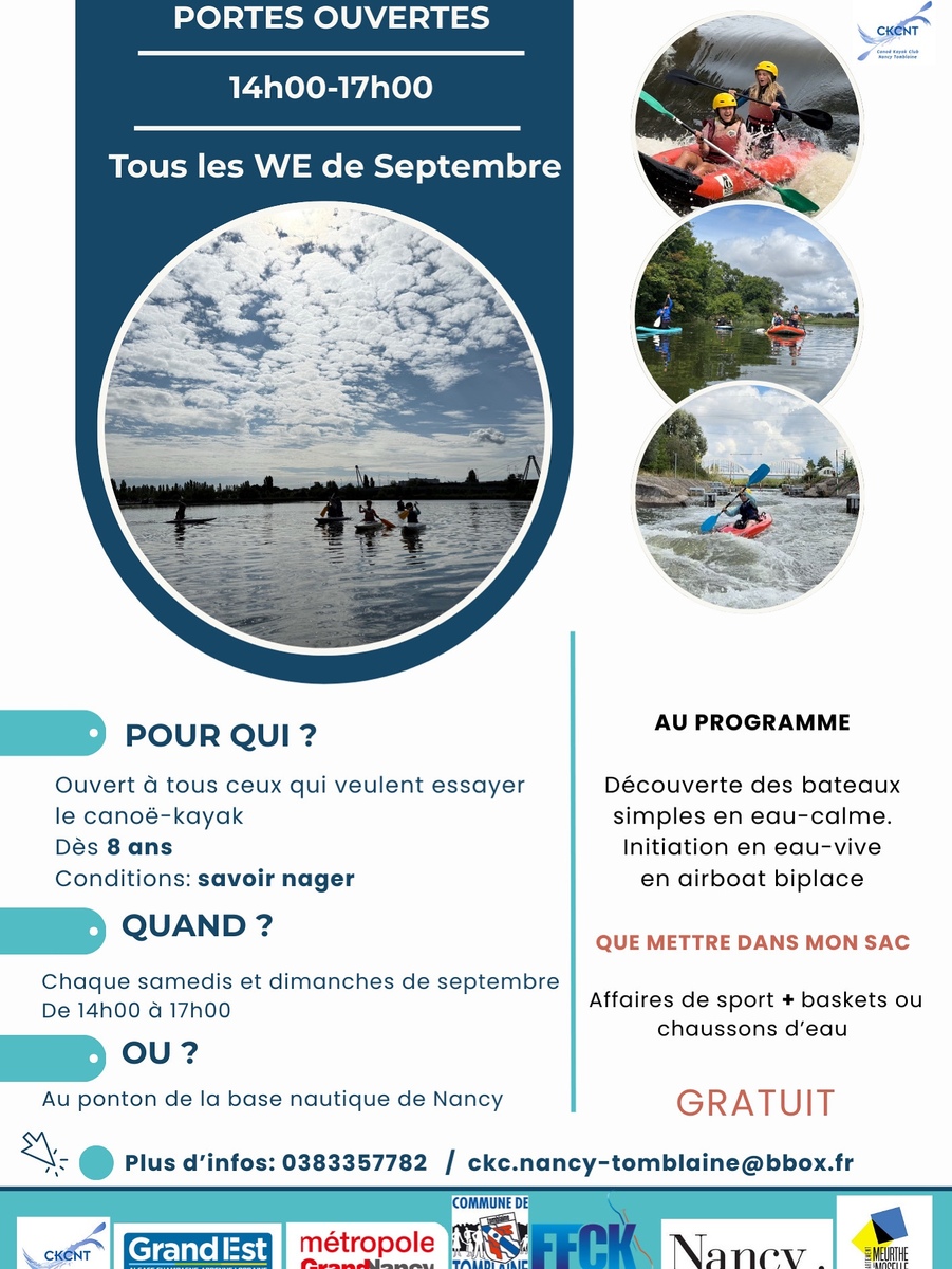 Le CKCNT vous accueille tous les week-ends de septembre pour venir découvrir le canoë-kayak 😁..On vous attend nombreux ☀️..🔵⚪️🛶🌊